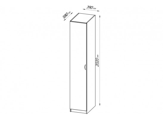 Шкаф ПЕГАС 1 дверь 2.04.01.010.1 в Ростове-на-Дону