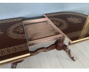 Стол овальный раскладной Милан (орех, золотая патина)