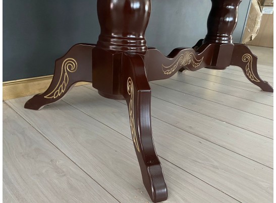 Стол овальный раскладной Милан (орех, золотая патина)