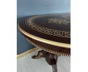 Стол овальный раскладной Милан (орех, золотая патина)