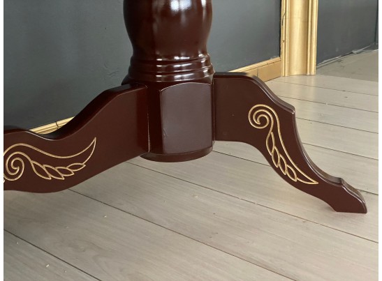 Стол овальный раскладной Милан (орех, золотая патина)