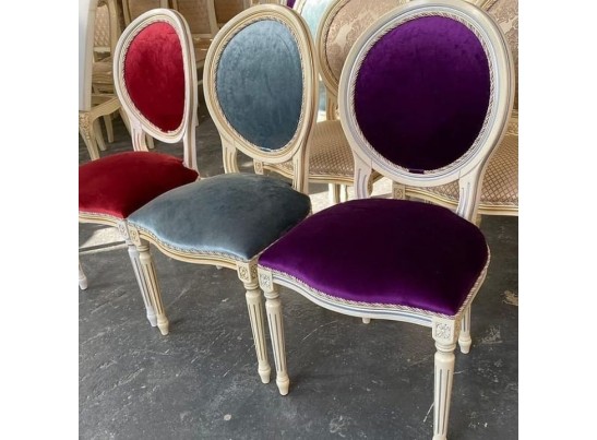 Стул Медальон (слоновая кость, патина золото)