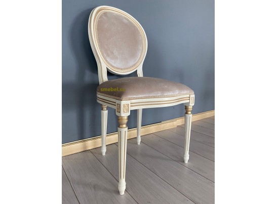 Стул Медальон (слоновая кость, патина золото)