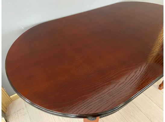 Стол овальный раскладной Азалия (орех с черной патиной, шпон)