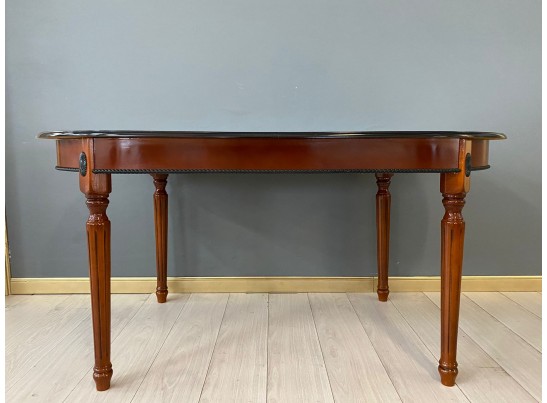 Стол овальный раскладной Азалия (орех с черной патиной, шпон)