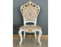 Стул Роза (белый, патина золото)
