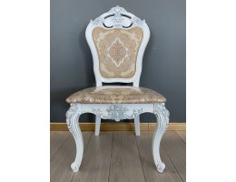 Стул Рафаэлло (белый, патина серебро)