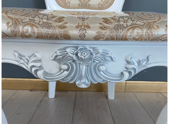 Стул Рафаэлло (белый, патина серебро)