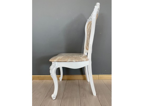 Стул Рафаэлло (белый, патина серебро)