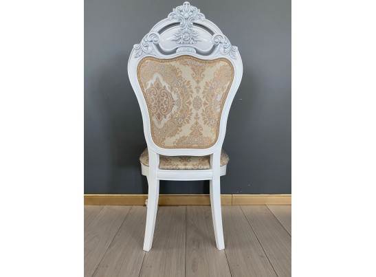 Стул Рафаэлло (белый, патина серебро)