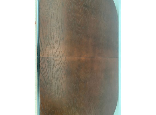 Стол овальный раскладной Верона (орех с черной патиной, шпон)