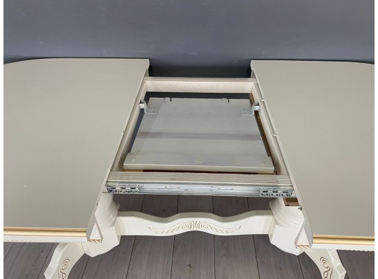 Стол овальный раскладной Верона (слоновая кость, золото)