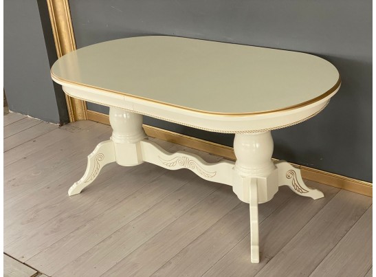 Стол овальный раскладной Верона (слоновая кость, золото)