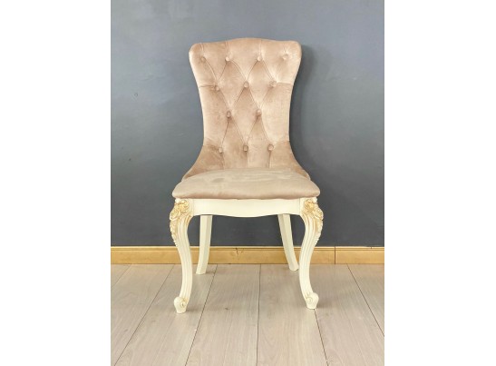 Стул с каретной стяжкой Ассоль 2 (слоновая кость, золото)