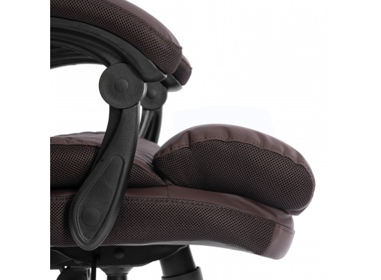 Кресло Чиф Металбл/Chief Metalbl кож/зам/ткань, коричневый/коричневый стеганный, 36-36/36-36 стеганный/TW-24