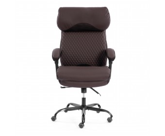 Кресло Чиф Металбл/Chief Metalbl кож/зам/ткань, коричневый/коричневый стеганный, 36-36/36-36 стеганный/TW-24