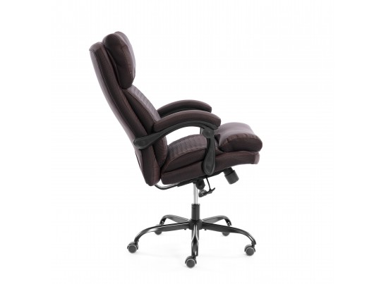 Кресло Чиф Металбл/Chief Metalbl кож/зам/ткань, коричневый/коричневый стеганный, 36-36/36-36 стеганный/TW-24