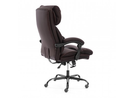 Кресло Чиф Металбл/Chief Metalbl кож/зам/ткань, коричневый/коричневый стеганный, 36-36/36-36 стеганный/TW-24