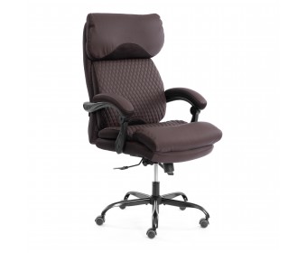 Кресло Чиф Металбл/Chief Metalbl кож/зам/ткань, коричневый/коричневый стеганный, 36-36/36-36 стеганный/TW-24
