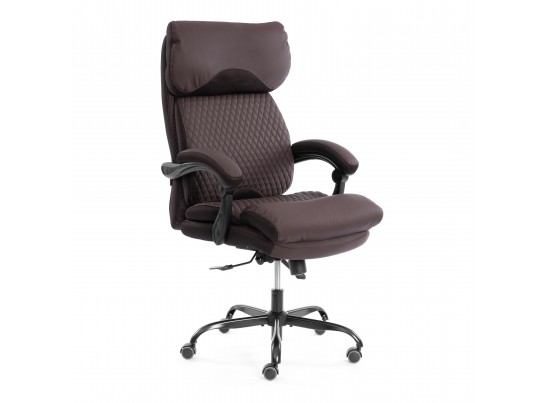 Кресло Чиф Металбл/Chief Metalbl кож/зам/ткань, коричневый/коричневый стеганный, 36-36/36-36 стеганный/TW-24
