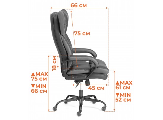 Кресло Чиф Металбл/Chief Metalbl кож/зам/ткань, коричневый/коричневый стеганный, 36-36/36-36 стеганный/TW-24