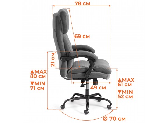 Кресло Чиф Металбл/Chief Metalbl кож/зам/ткань, черный/черный стеганный/черный, 36-6/36-6/TW-11