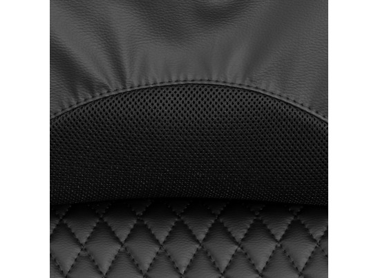 Кресло Чиф Металбл/Chief Metalbl кож/зам/ткань, черный/черный стеганный/черный, 36-6/36-6/TW-11