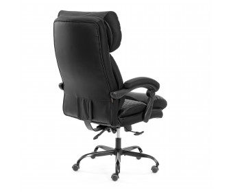 Кресло Чиф Металбл/Chief Metalbl кож/зам/ткань, черный/черный стеганный/черный, 36-6/36-6/TW-11