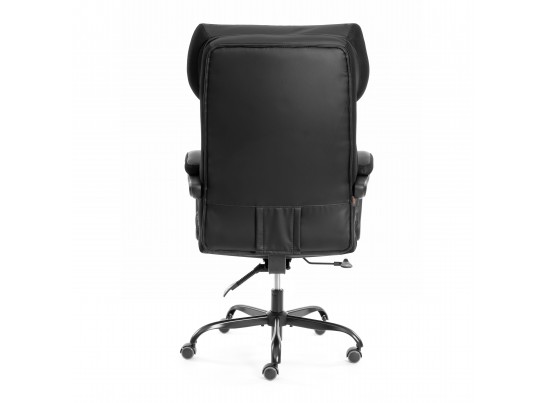 Кресло Чиф Металбл/Chief Metalbl кож/зам/ткань, черный/черный стеганный/черный, 36-6/36-6/TW-11