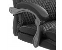 Кресло Чиф Металбл/Chief Metalbl кож/зам/ткань, черный/черный стеганный/черный, 36-6/36-6/TW-11