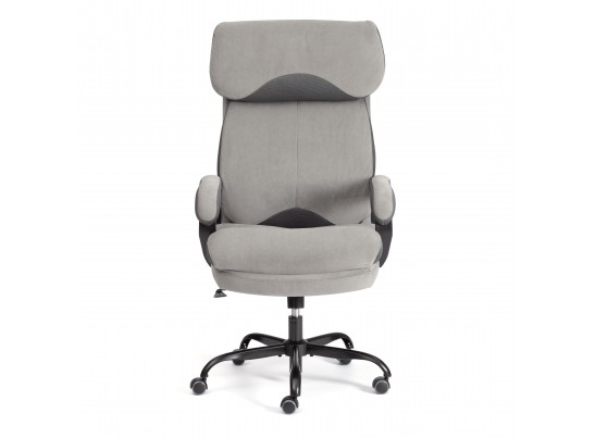 Кресло Дюк МеталБл/Duke metal BL велюр, серый, 29/TW-12