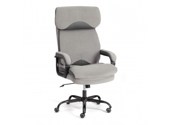 Кресло Дюк МеталБл/Duke metal BL велюр, серый, 29/TW-12