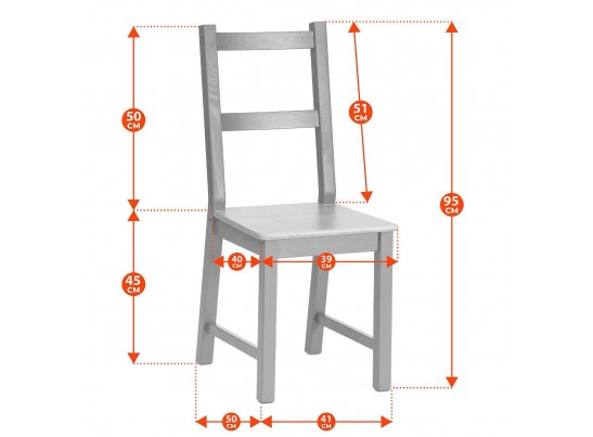 Комплект обеденный Соната/Sonata (стол+4стула) массив сосны, стол: 120х75х75см стул :41х50х95см, антик/чёрный