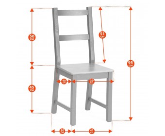 Комплект обеденный Соната/Sonata (стол+4стула) массив сосны, стол:120х75х75см стул:41х50х95см, антик /графит