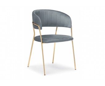 Стул на металлокаркасе Kamelia gold / gray