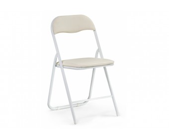 Стул на металлокаркасе Fold 1 складной beige / white