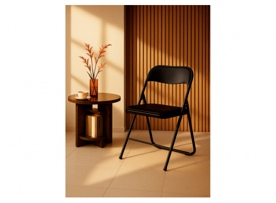 Стул на металлокаркасе Fold 1 складной black / black