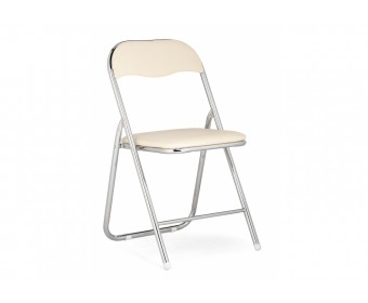 Стул на металлокаркасе Fold 1 складной beige / chrome