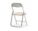 Стул на металлокаркасе Fold 1 складной beige / chrome