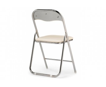 Стул на металлокаркасе Fold 1 складной beige / chrome