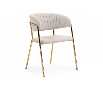 Стул на металлокаркасе Kamelia 1 beige / gold