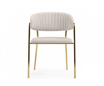 Стул на металлокаркасе Kamelia 1 beige / gold