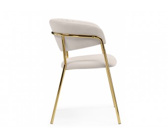 Стул на металлокаркасе Kamelia 1 beige / gold