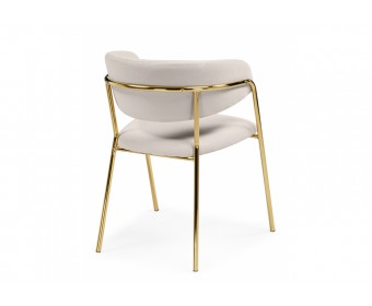 Стул на металлокаркасе Kamelia 1 beige / gold
