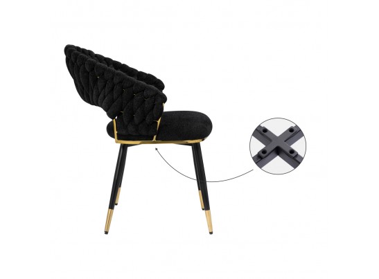 Стул на металлокаркасе Rakel black / gold