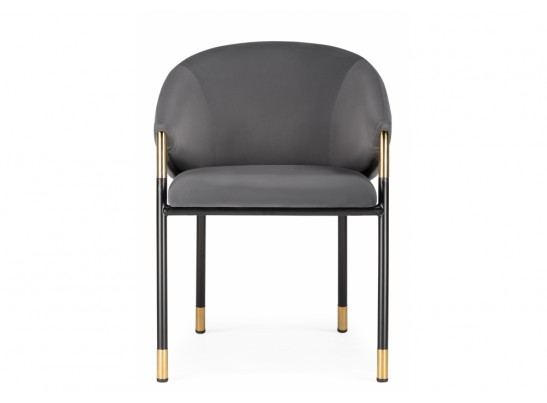 Стул на металлокаркасе Molton gray / black/ gold