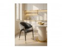 Стул на металлокаркасе Molton gray / black/ gold