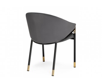 Стул на металлокаркасе Molton gray / black/ gold