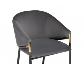 Стул на металлокаркасе Molton gray / black/ gold