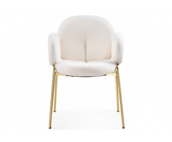 Стул на металлокаркасе Kalipso white / gold